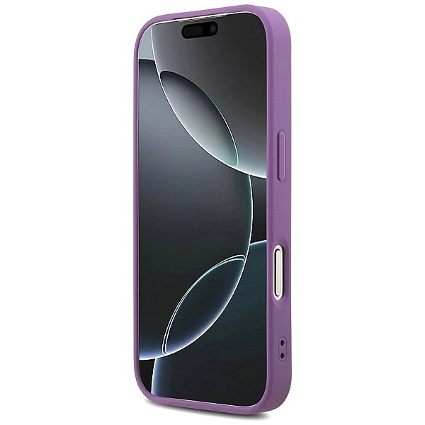 Etui Guess Fixed Glitter Big 4G na iPhone 17 Pro - fioletowe