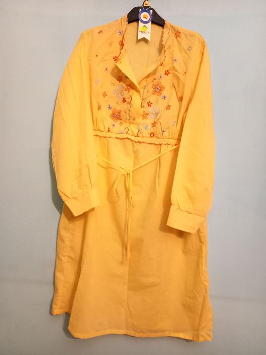 Piżama/ koszula nocna damska z płótna- piękna i nowa!