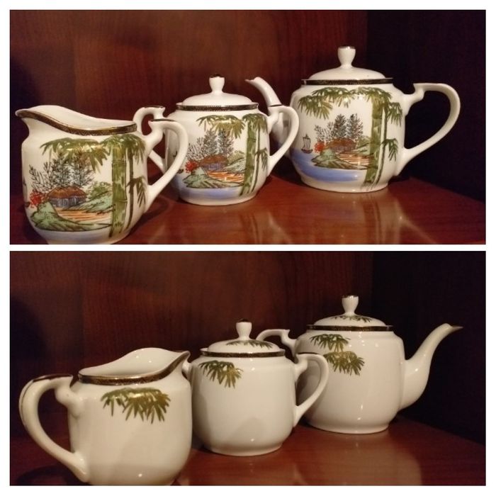 Conjunto chá  chinês mais de 50 anos de casca de ovo