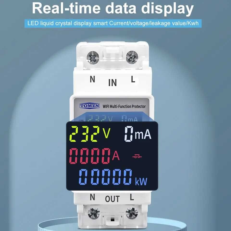 Розумне Wifi реле напруги Tomzn TOMPD-63SW 2P 63A Tuya
