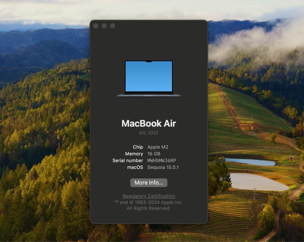 Macbook m2 16 256
