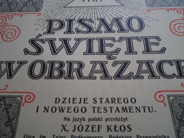 Pismo Święte w Obrazach 1925r.
