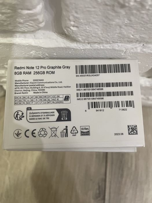 Xiaomi Redmi Note 12 Pro 8/256 Graphite Gray