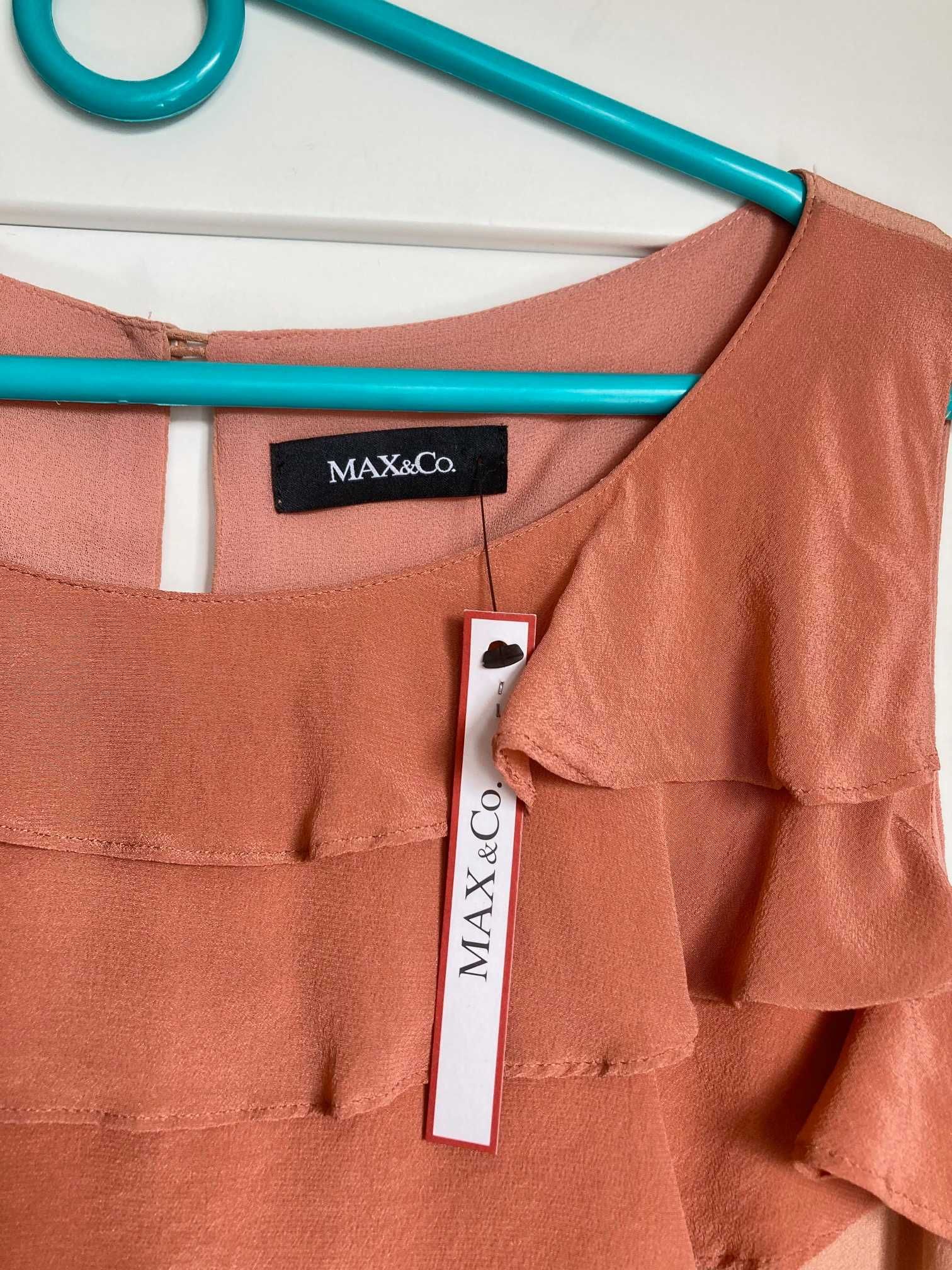 Nowa jedwabna luksusowa sukienka Max&Co. Max Mara pudrowy róż