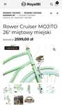 Rower Cruiser MOJITO 26″ miętowy miejski RoyalBi