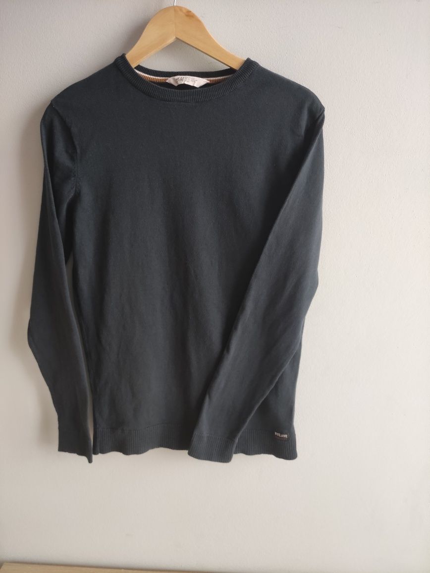 Bawełniany sweter chłopięcy r.164/170 h&m