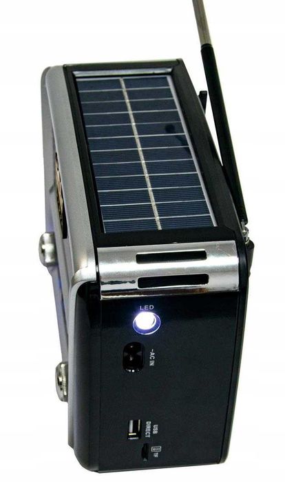 RADIO SOLARNE przenośne retro na akumulator Bluetooth FM AM SW SD USB