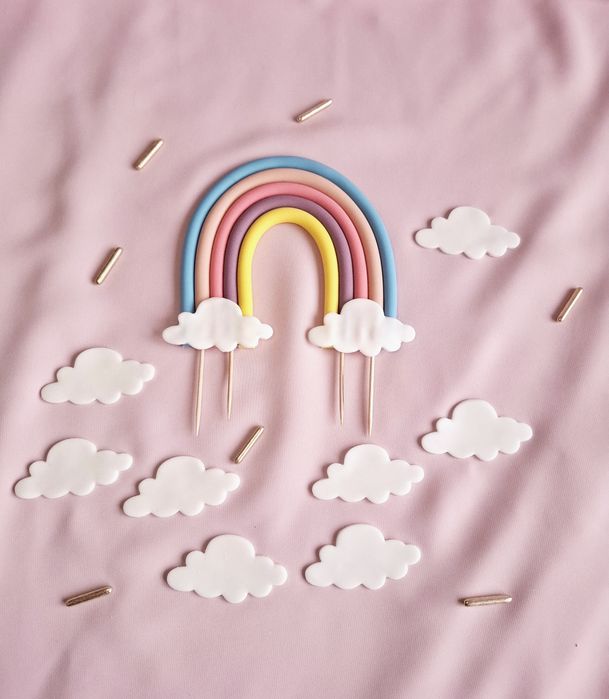 Bingo Bluey figurki z masy cukrowej na tort