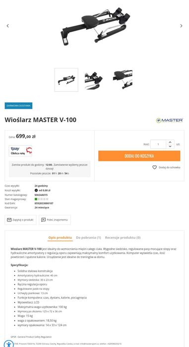 Nowy Wioślarz master V100