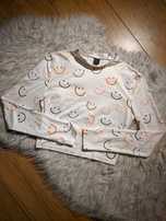 crop top z długim rękawem smile uśmiech Shein XS