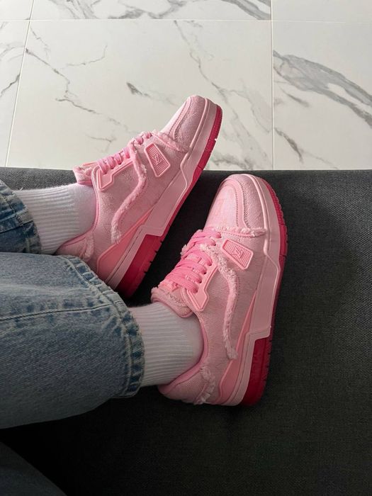 БЕЗ ПЕРЕДОПЛАТ‼️ Жіночі кросівки Louis Vuitton Trainer Triple Pink