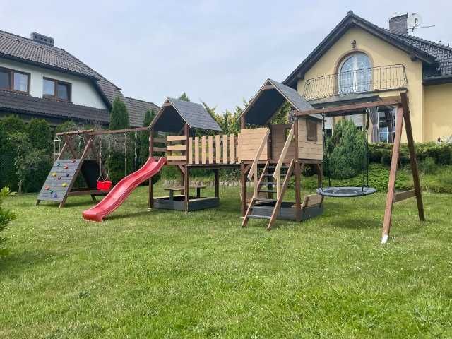 %RATY%  D8 Duży plac zabaw z mostkiem domek dla dzieci MONTAŻ GRATIS