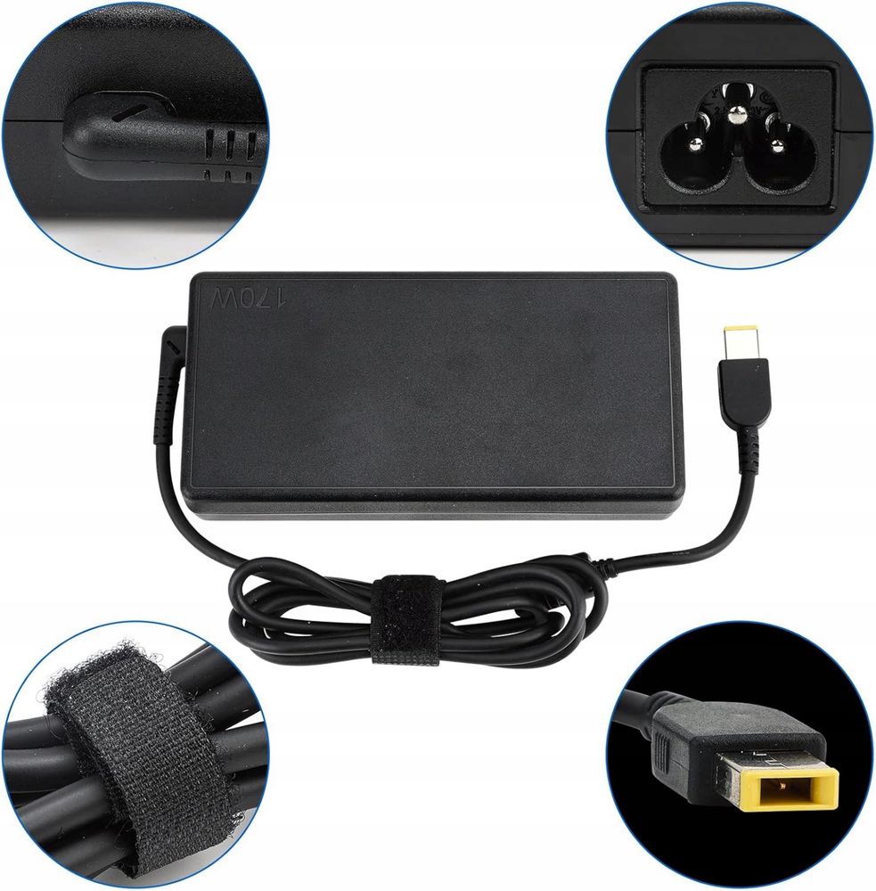Ładowarka sieciowa 170 W 20 V 8,5 A do laptopa Lenovo Legion, ThinkPad