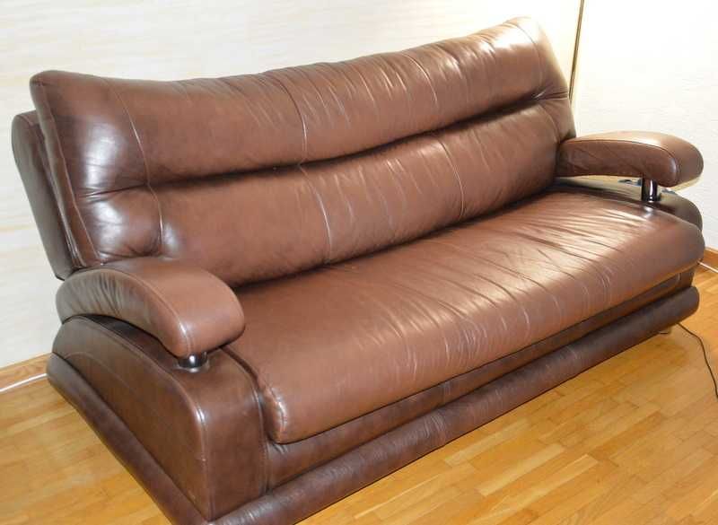 Sofa (kanapa) skórzana brązowa
