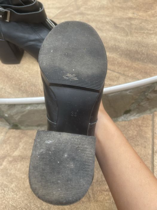 Ботинки на меху кожа