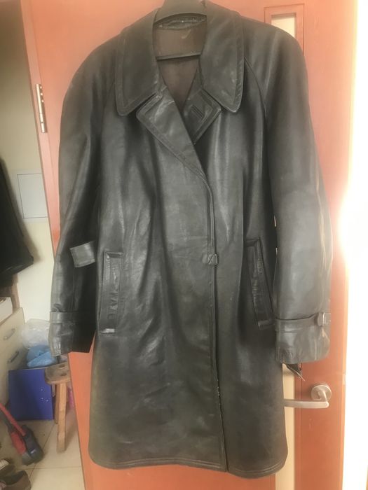 Płaszcz skórzany męski.
