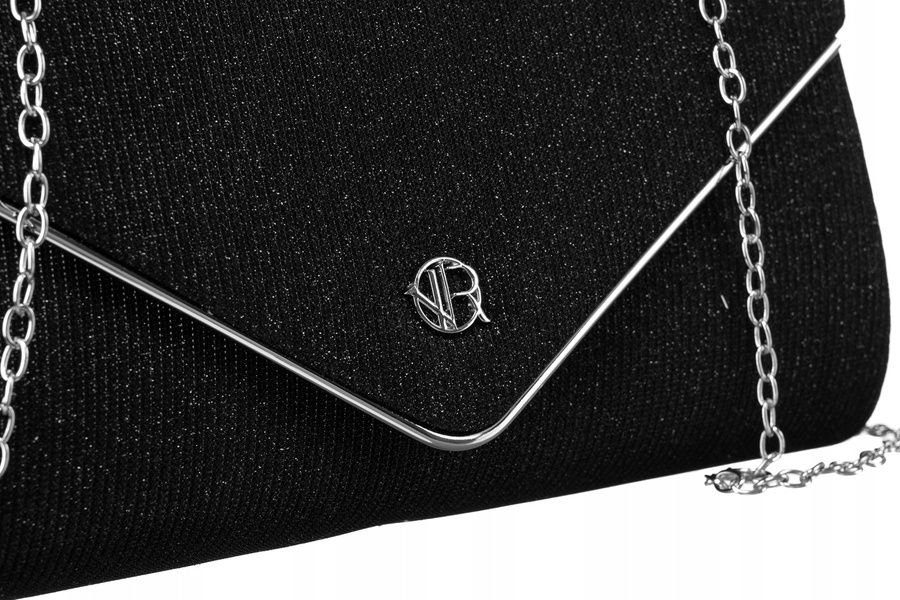 elegancka, brokatowa kopertówka na łańcuszku - rovicky