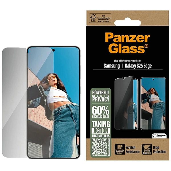 Szkło prywatyzujące PanzerGlass Ultra-Wide Fit na Samsung Galaxy S25 E