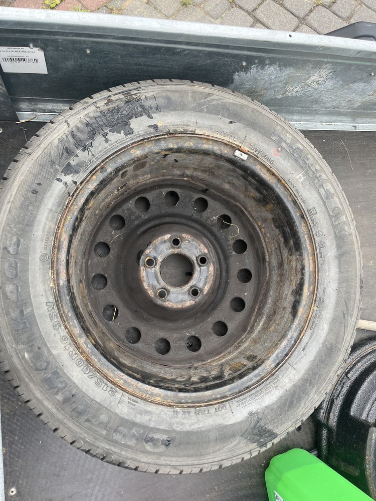 Koło zapasowe stalowe 215/60 r16 hyundai sonata nf z podnośnikiem