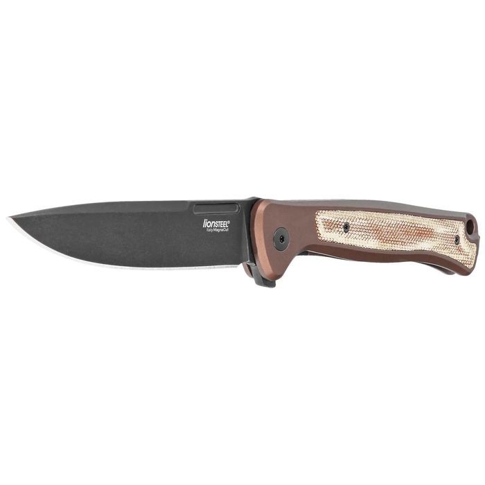 Nóż składany LionSteel Skinny Earth Aluminium/Natural Canvas Micarta,