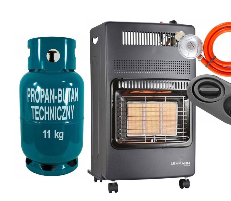 Газовий обігрівач потужністю 4,2 кВт у комплекті з газовим балоном
