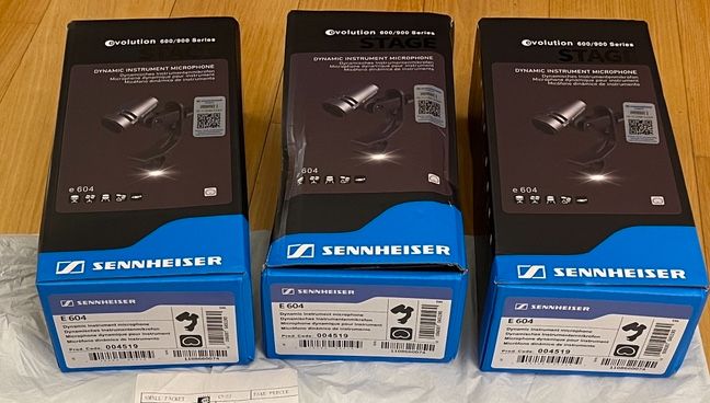 Нові запаковані Sennheiser e604 - комплект з 3 мікрофонів