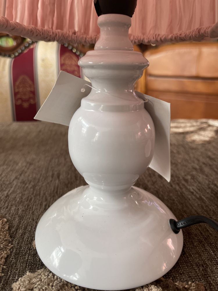 Słodka lampka komplet lampek różowy abażur z materialu porcelana