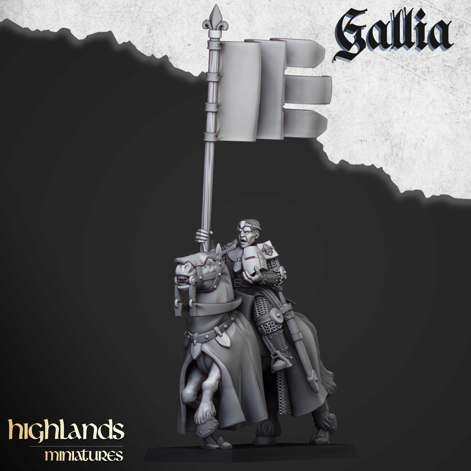 Young Knights of Gallia - WFB ToW AoS - Highlands Miniatures x5