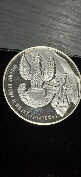 Vintage 75 rocznica Powstania Warszawskiego  srebro 999/1000