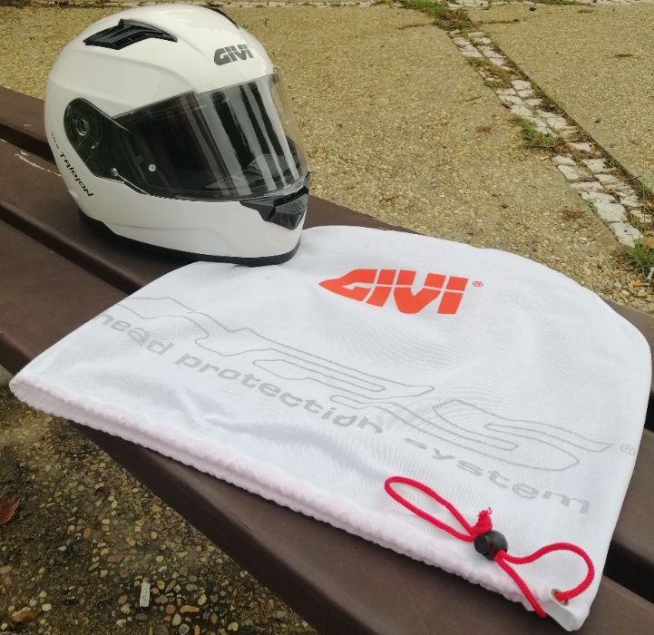 Capacete de mota Givi 50.5 Tridion Branco (M)