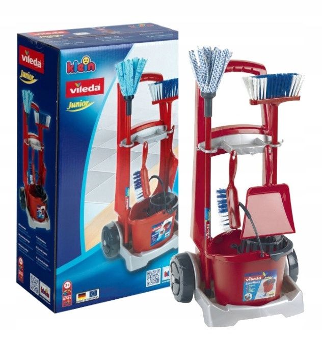 KLEIN® Zestaw wózek do sprzątania VILEDA miotła mop
