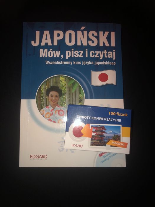 podręcznik do nauki japońskiego oraz fiszki