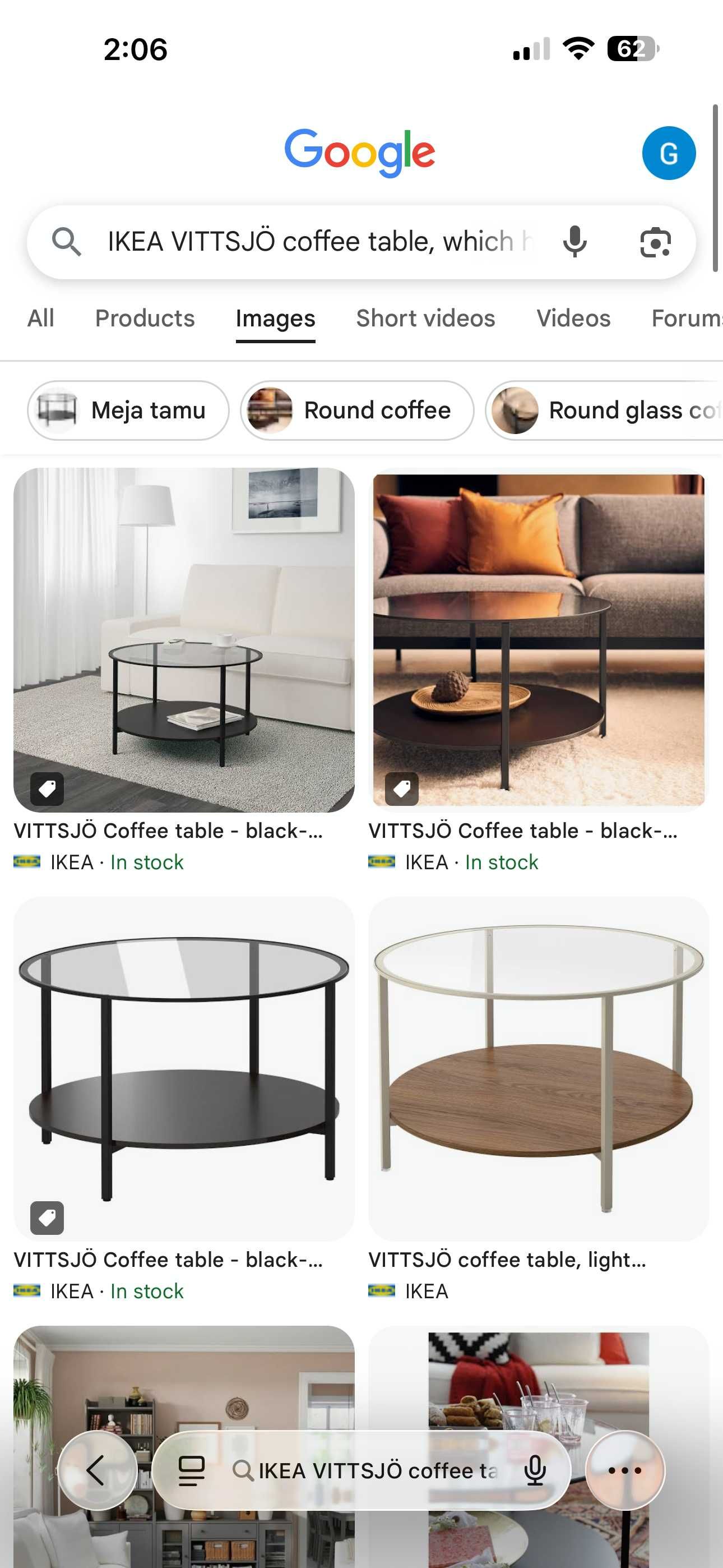 IKEA mesa VITTSJO (75cm)
