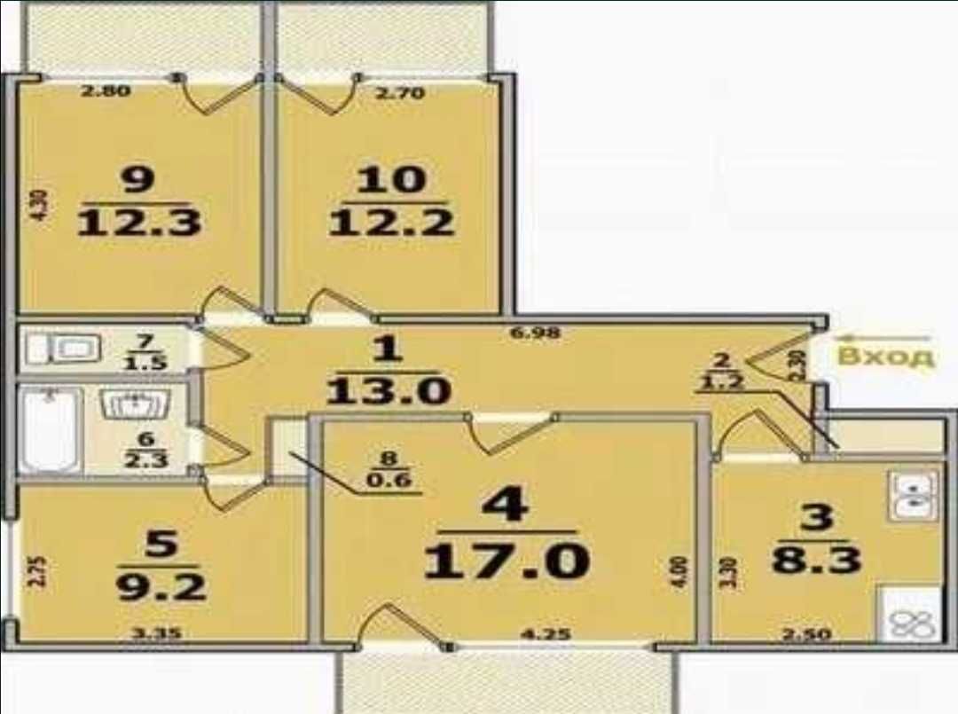 Здам кімнату в квартирі, без господині (поруч Сім'я та Папашон)