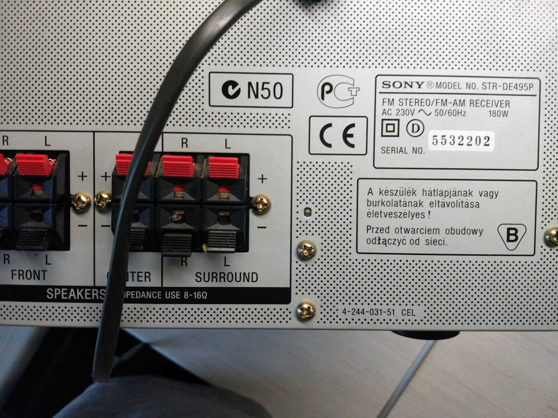 Amplituner Sony STR-DE495P  z kolumnami