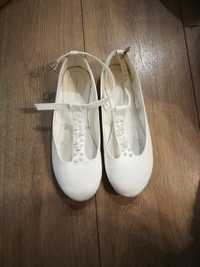 buty komunijne białe balerinki rozm 35