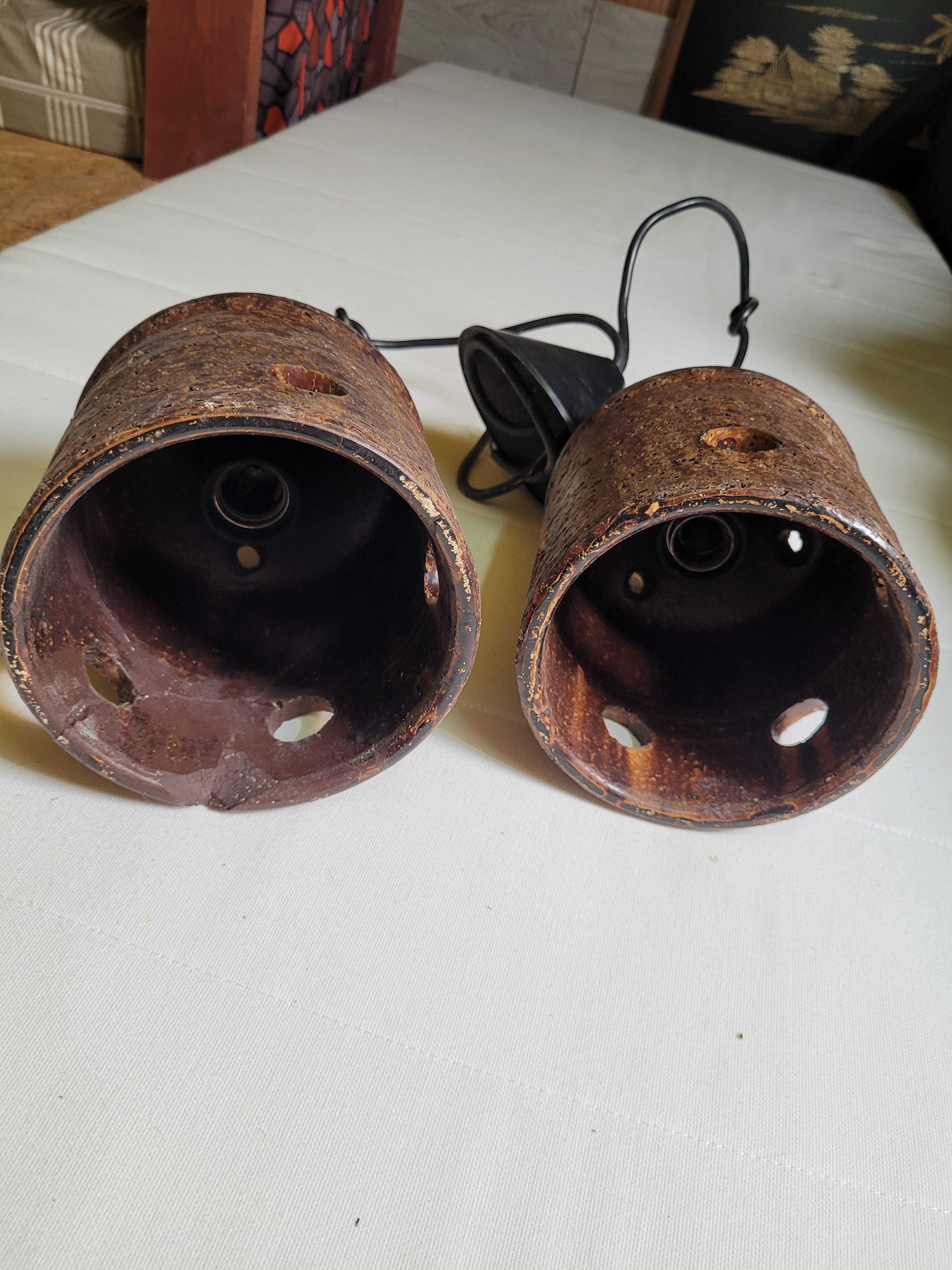 Ceramiczna lampa retro vintage
