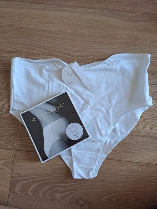 Majtki ciążowe Atlantic, rozmiar XL, kolor biały, bawełna