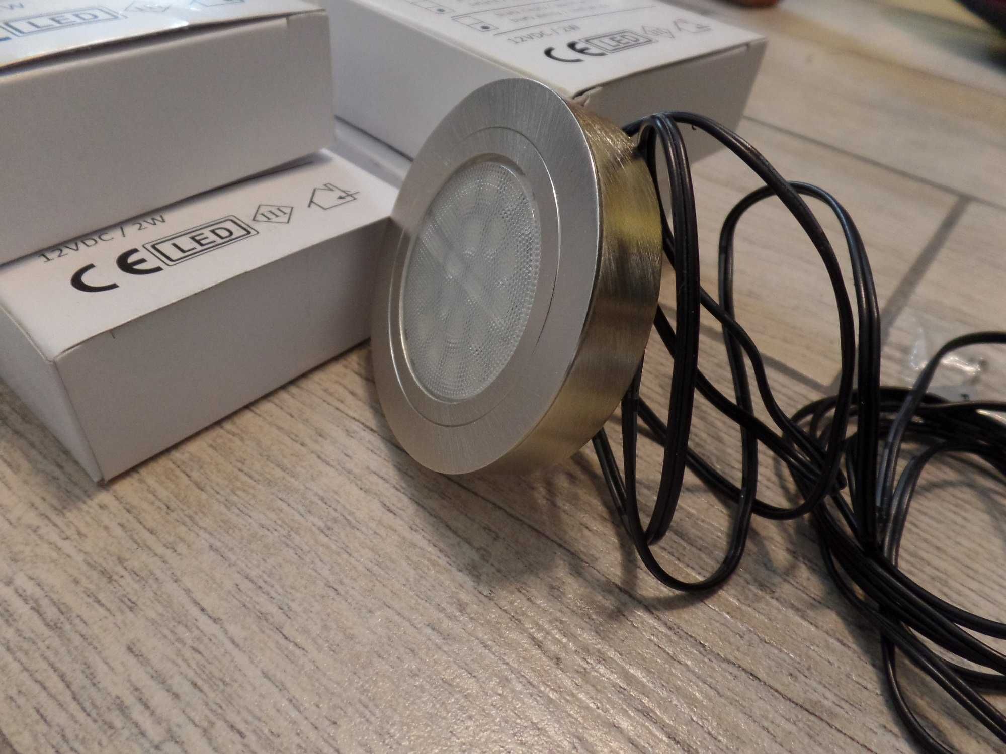 Oczka led, podszafkowe 12 szt x 2W, aluminium + zasilacz