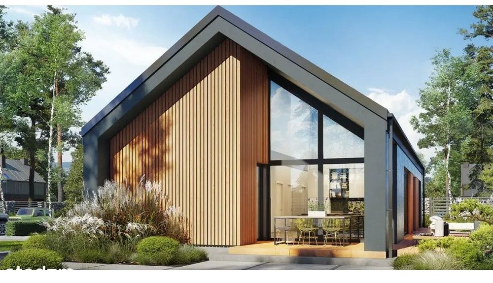 Nowoczesny projekt domu wolnostojącego, budowany dla siebie