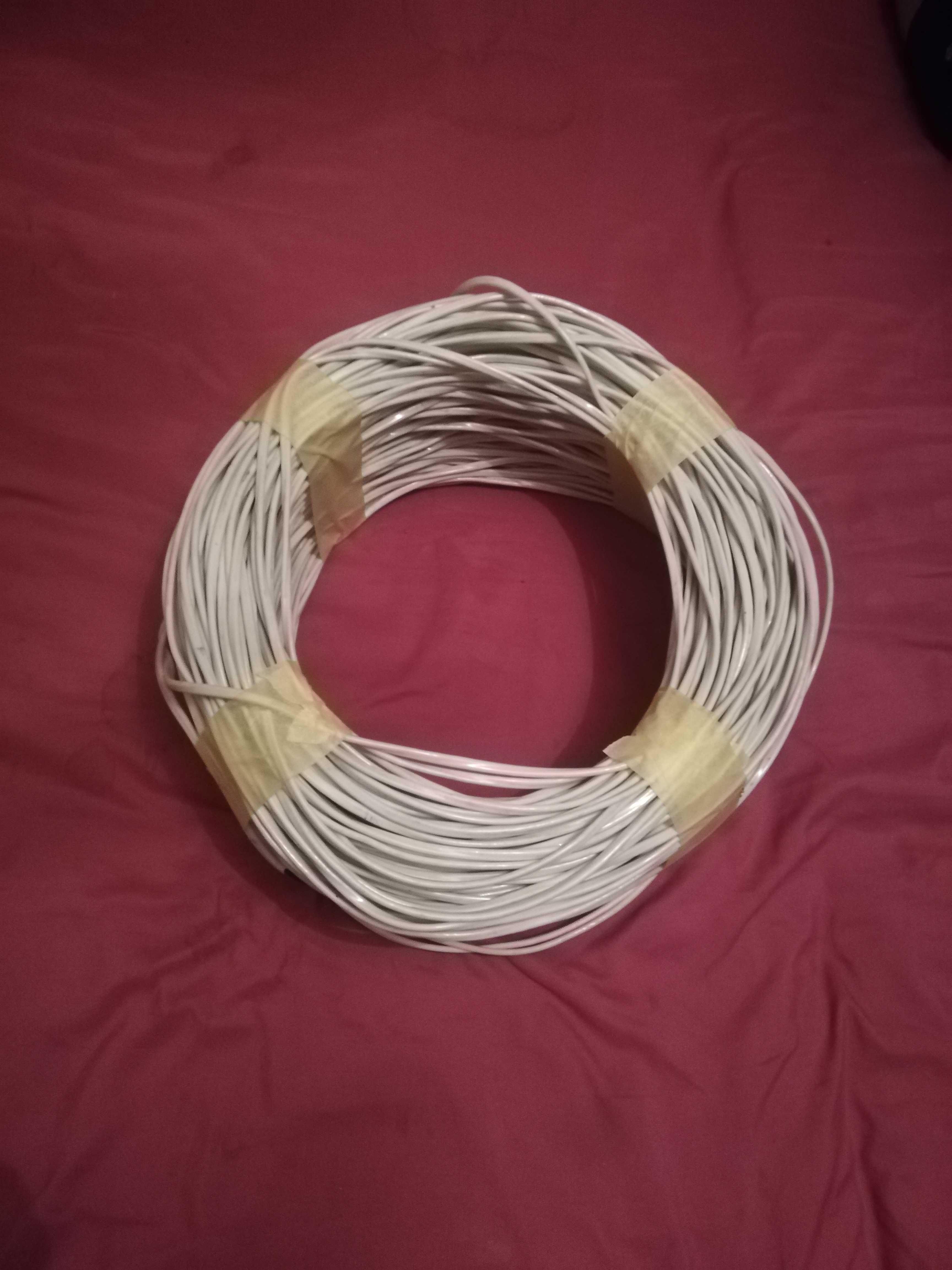 Kabel przewód elektryczny dwużyłowy 2-żyłowy 173m biały okazja