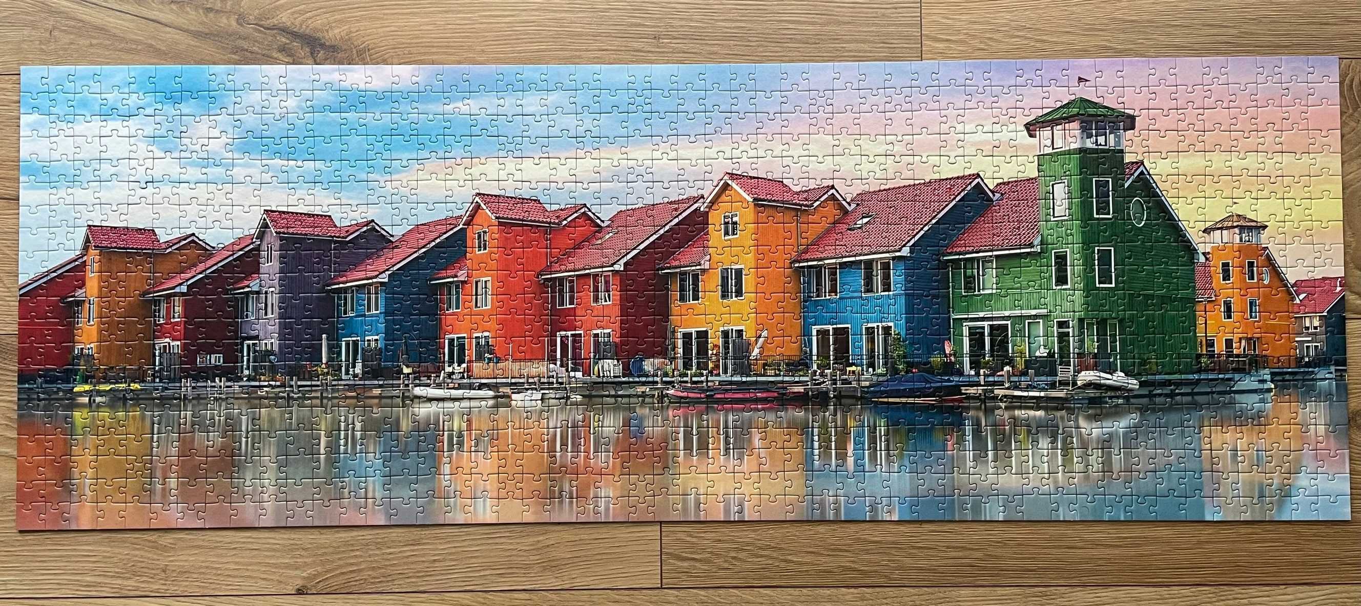 Trefl Puzzle 1000 elementów Holandia kolorowe domy - kompletne