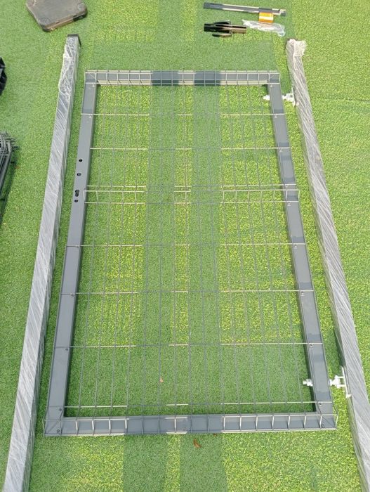 Furtka panelowa 3d antracyt, słupki 6x6