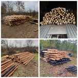 Stemple drewniane budowlane  slupki Z TRANSPORTEM mazowieckie
