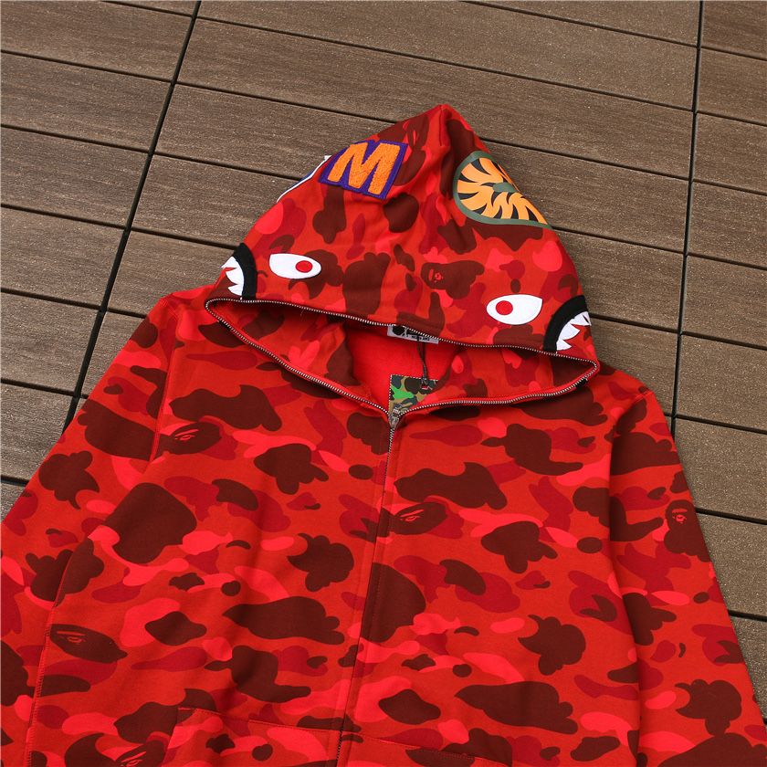 Кофта зипка Bape x pubg красная мужская женская Бейп, Бэйп