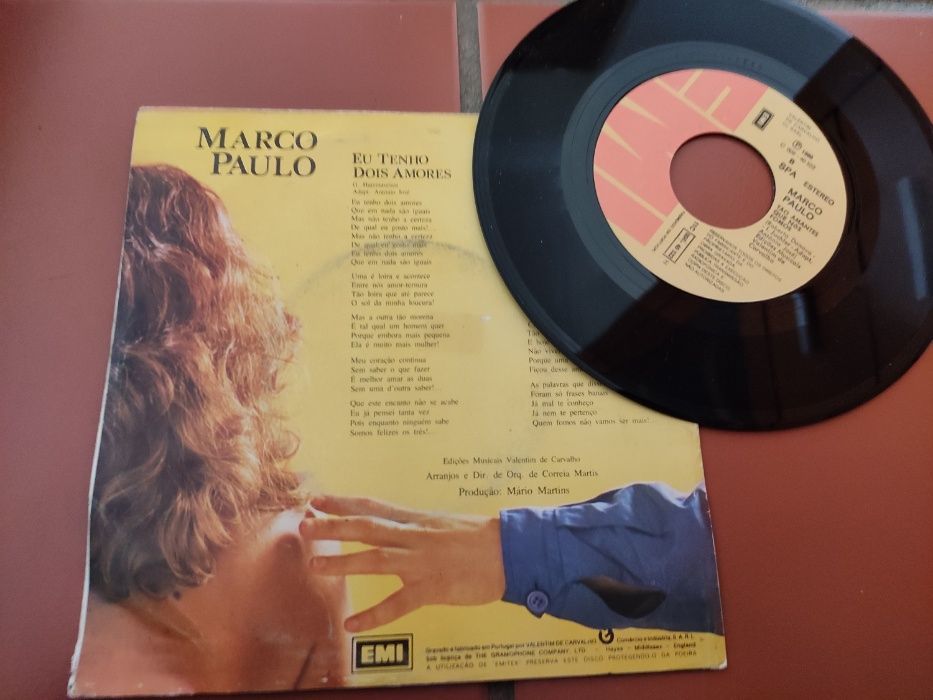 Disco Vinil Marco Paulo- Eu Tenho Dois Amores