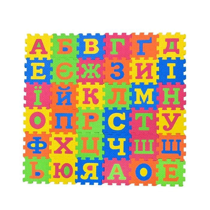 Пазли на підлогу літери і цифри