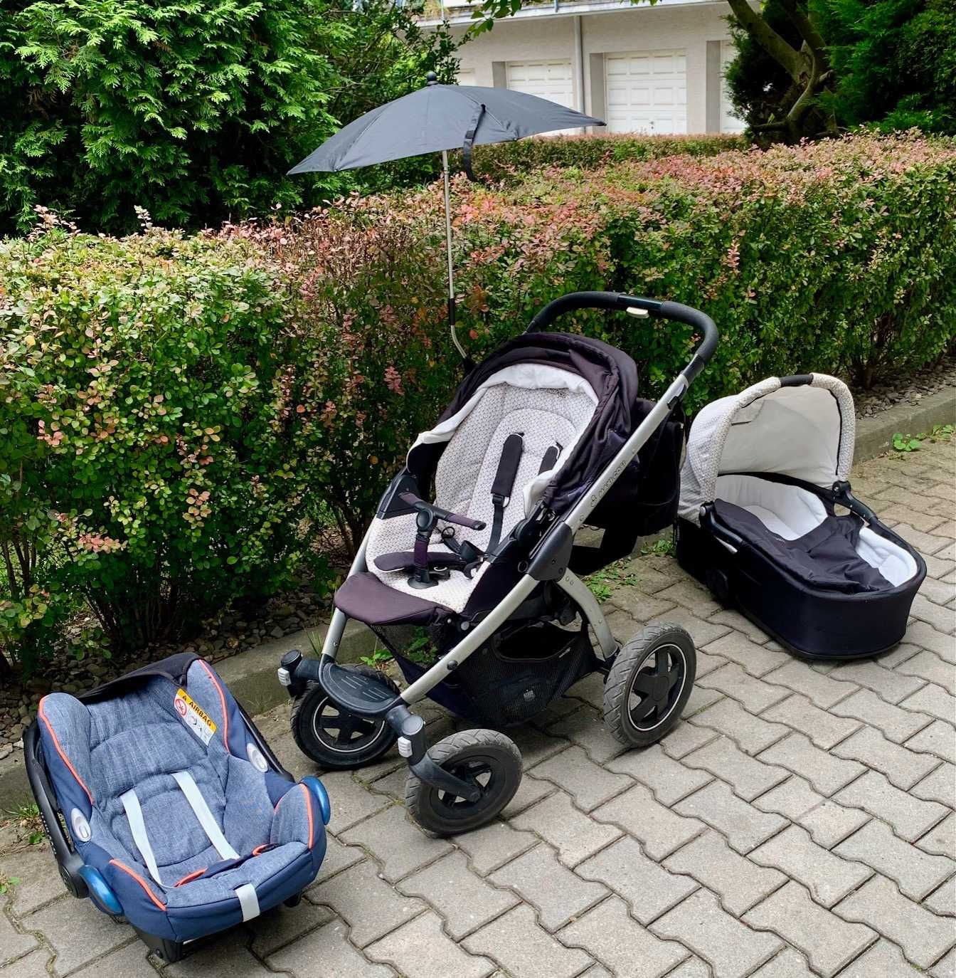 Sprzedam wózek Maxi Cosi Mura Plus 4 (godndola, spacerówka, fotelik).