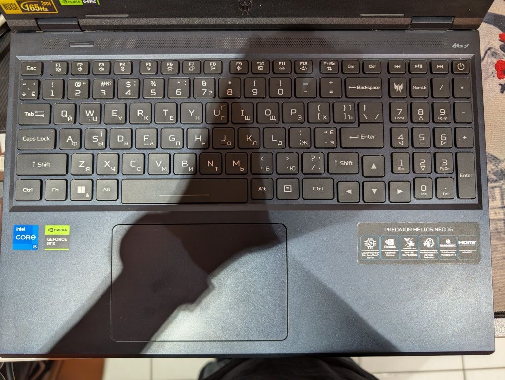 Ноутбук Acer Predator Helios Neo 16 /rtx 4060 8 gb/i5-14450hx/512 ssd/