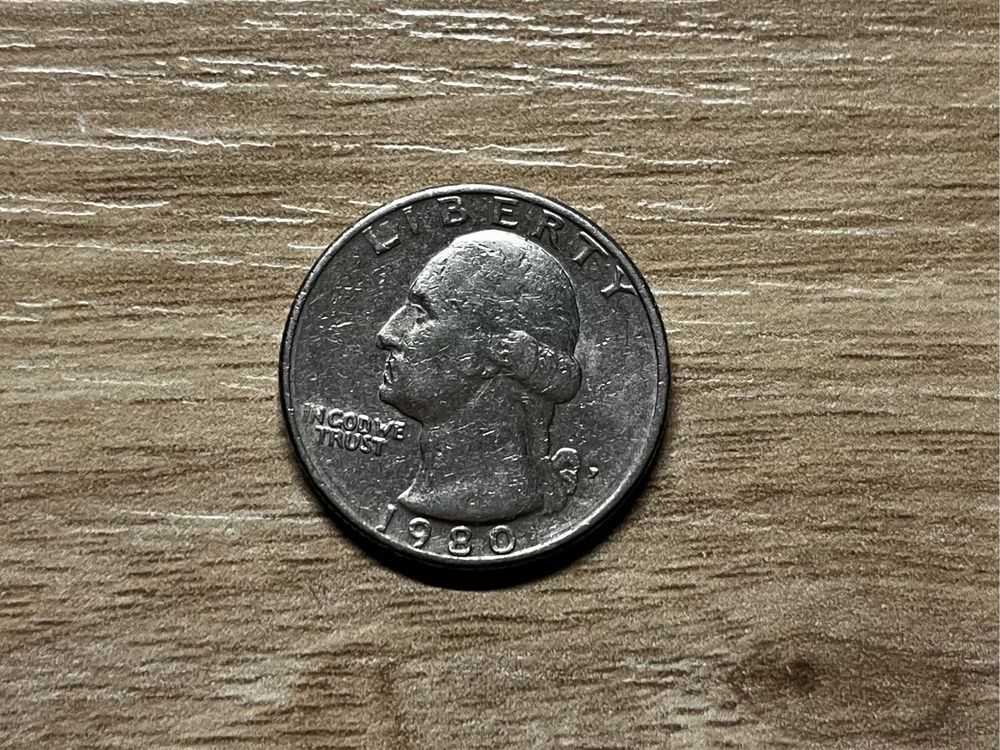 Quarter Dollar 1980 Unikat Idealny stan